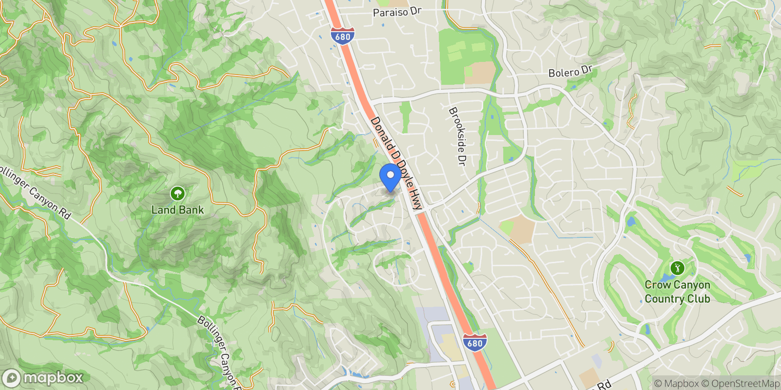 Map showing 47 Summer Hill Court, Danville, California, United States.