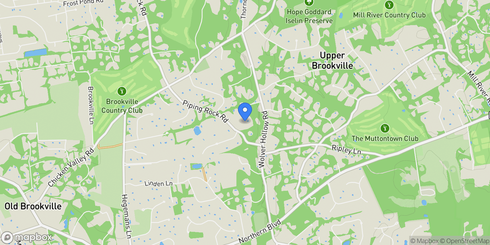 Map showing 60 Piping Rock Road, Upper Brookville, New York, United States.