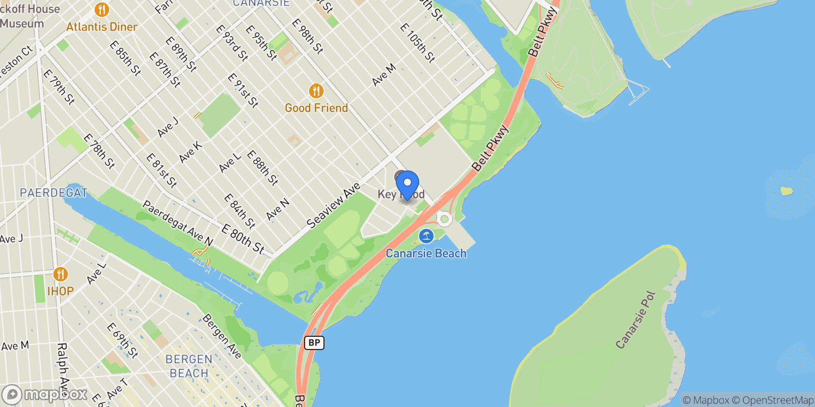 Map showing 9505  Schenck St, New York, New York, United States.