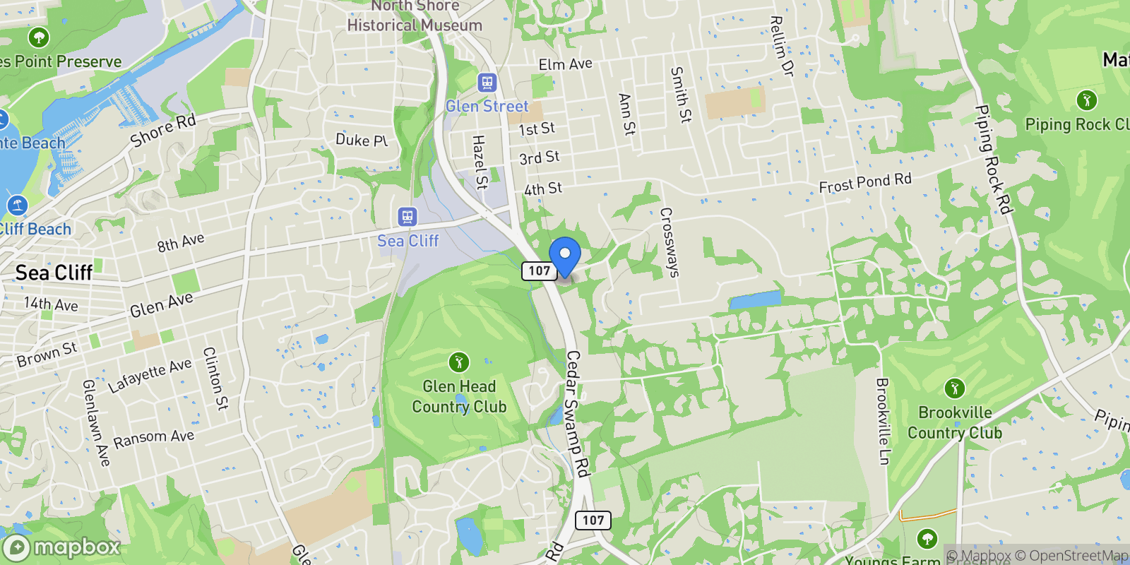 Map showing 33 High Farms Road, Old Brookville, New York, United States.