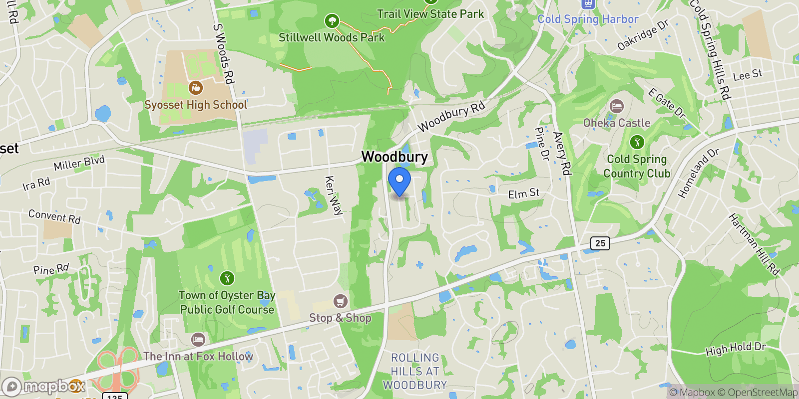 Map showing 2 Arthur Place, Woodbury, New York, United States.