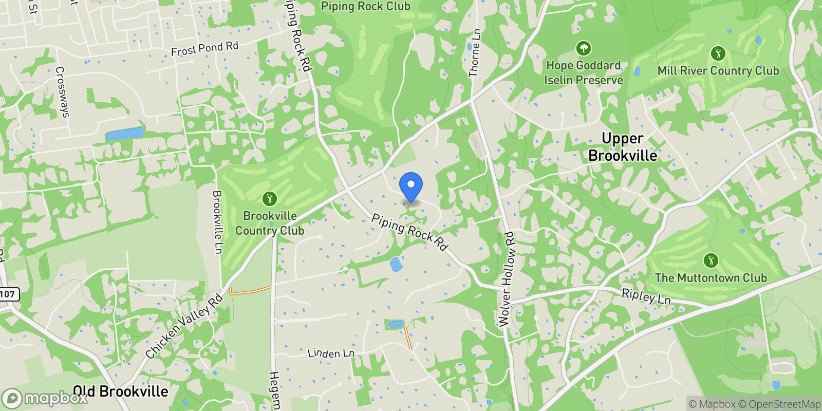 Map showing 7 Locust Lane, Old Brookville, New York, United States.