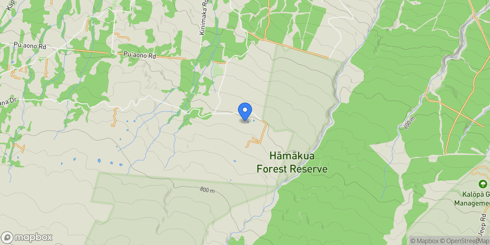Map showing 45-3503 Kahana Dr, Honokaa, HI 96727, Honokaa, Hawaii, United States.