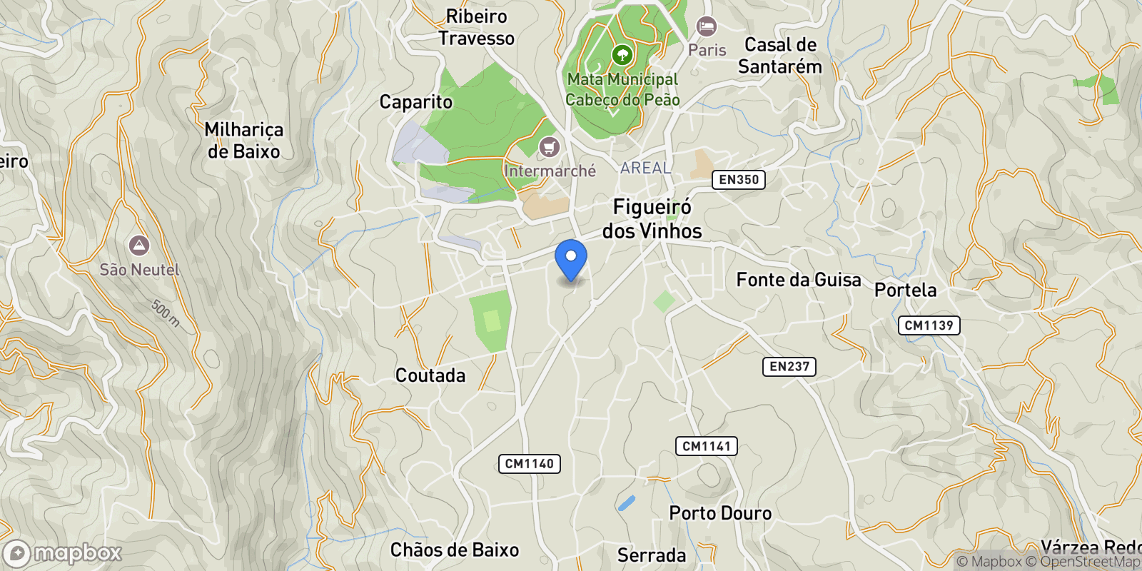 Map showing 3260 Figueiró Dos Vinhos, Portugal, Figueiro dos Vinhos e Bairradas, Leiria District, Portugal.