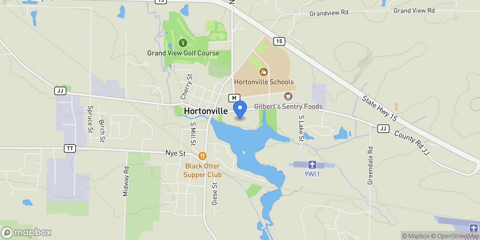 Map showing 216 E Main Street, Hortonville, WI 54944-9435, Hortonville, Wisconsin, United States.