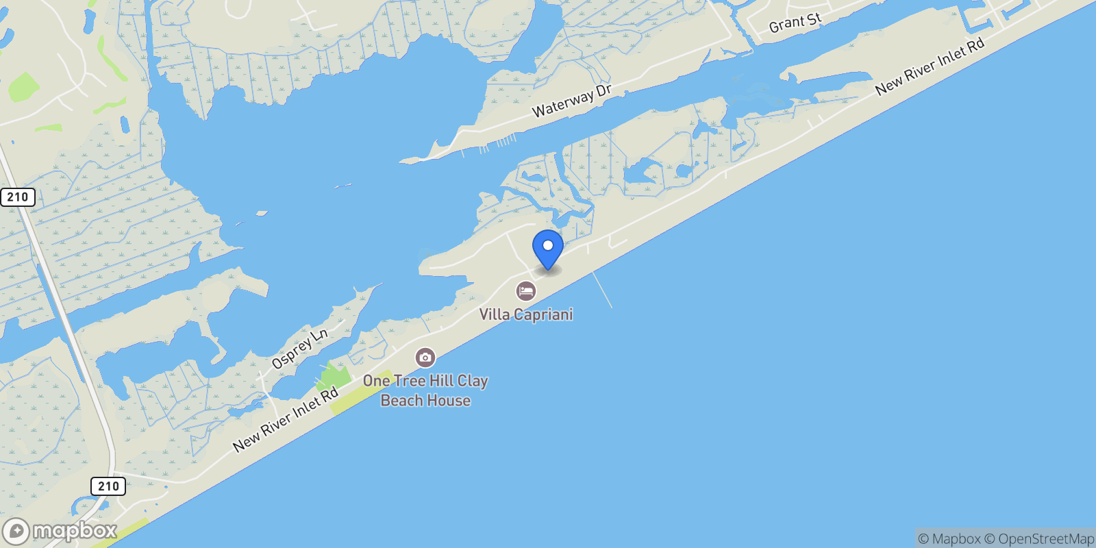 Map showing 876-878 Villas Drive, North Topsail Beach, NC 28460, North Topsail Beach, North Carolina, United States.