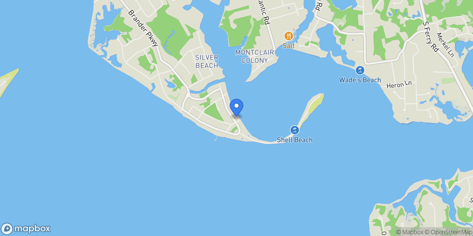 Map showing 29 East Brander Parkway, Shelter Island, New York, United States.