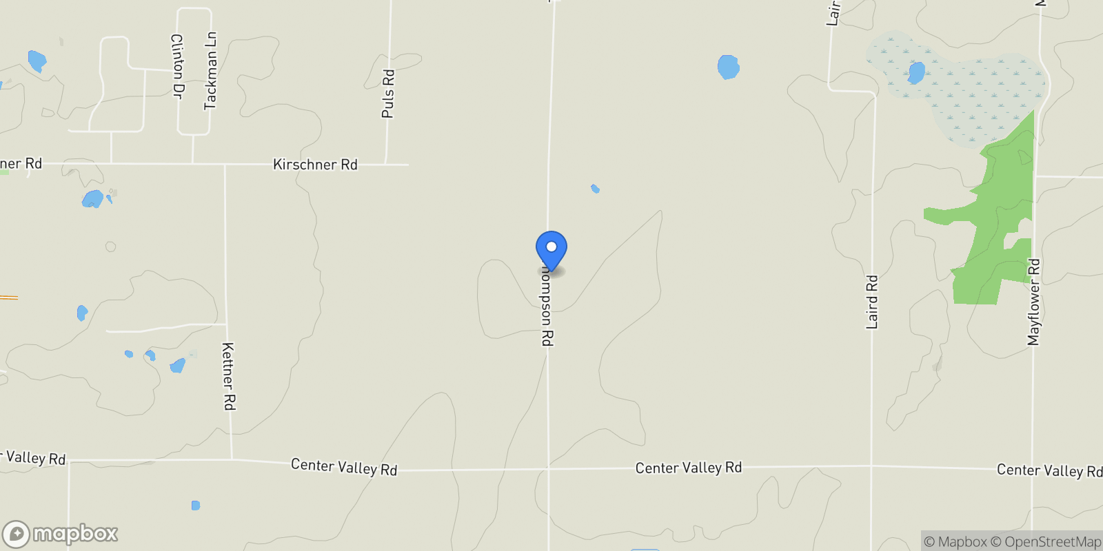 Map showing N4742 Thompson Road, Shiocton, WI 54170, Shiocton, Wisconsin, United States.