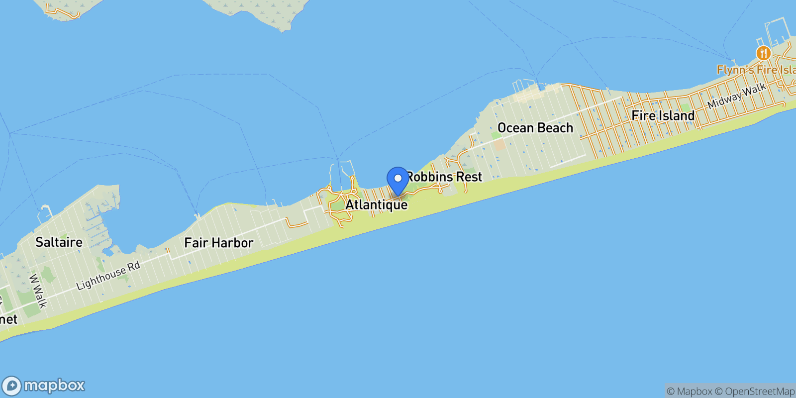 Map showing 917 E End Walk, Fire Island, New York, United States.