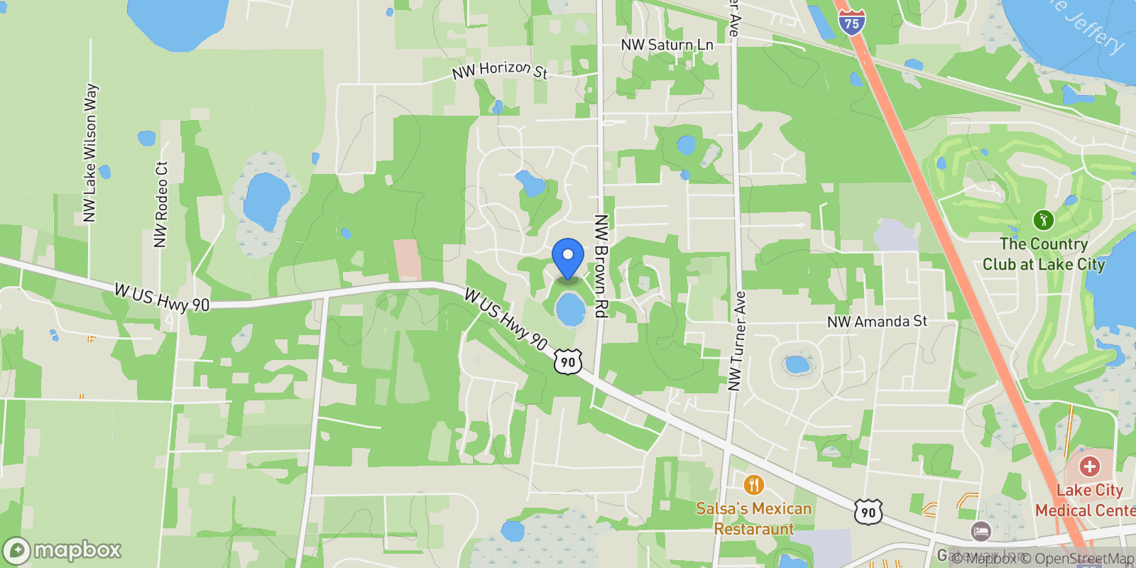 Map showing 264 NW SYLVI DRIVE, Lake City, Florida, United States.