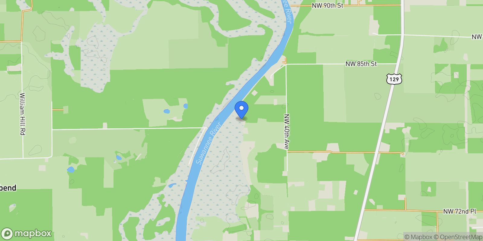 Map showing 4250 NW 81 LANE, Bell, Florida, United States.