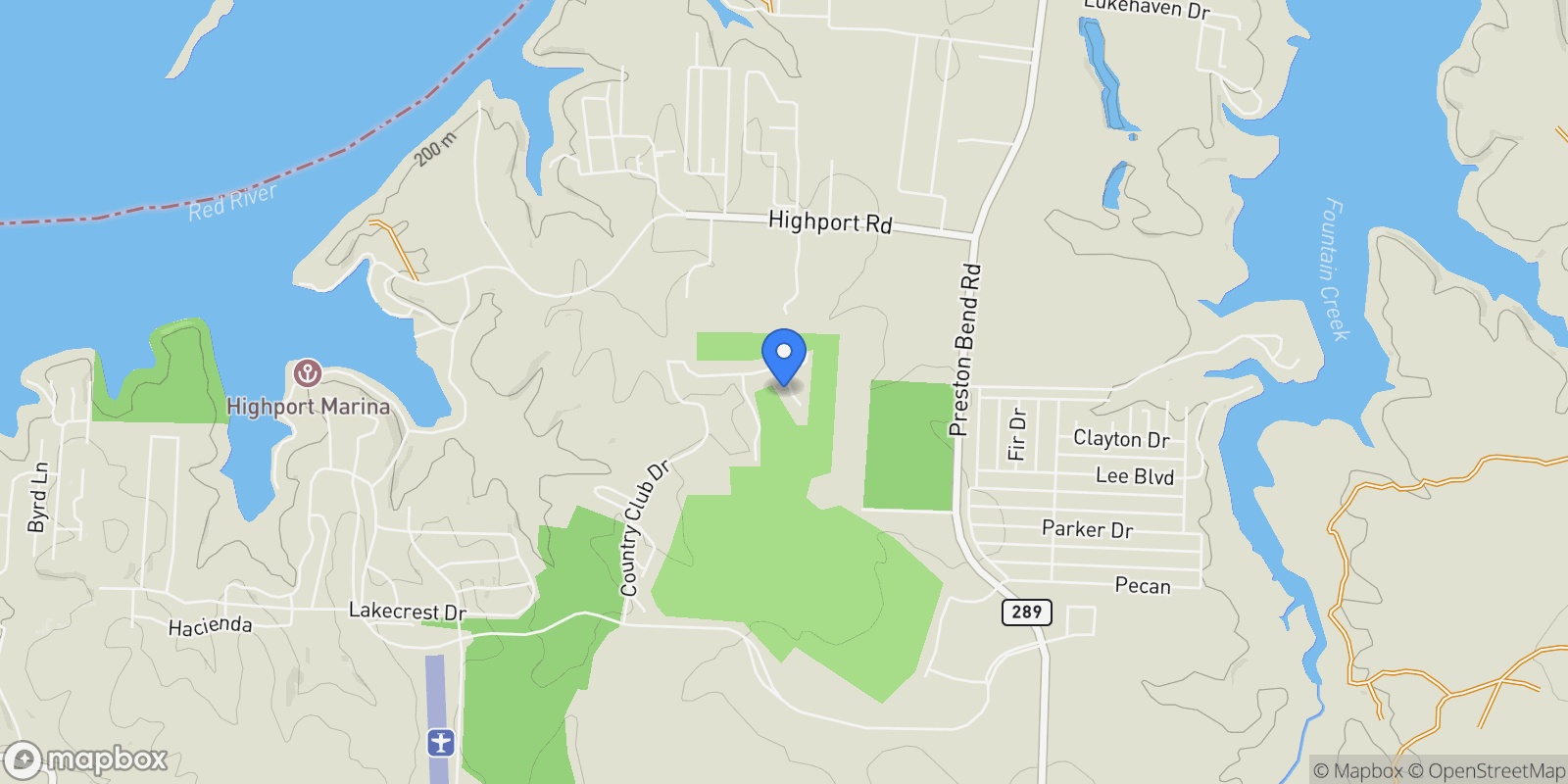Map showing 57 Bob Jones Court, Pottsboro, Texas, United States.