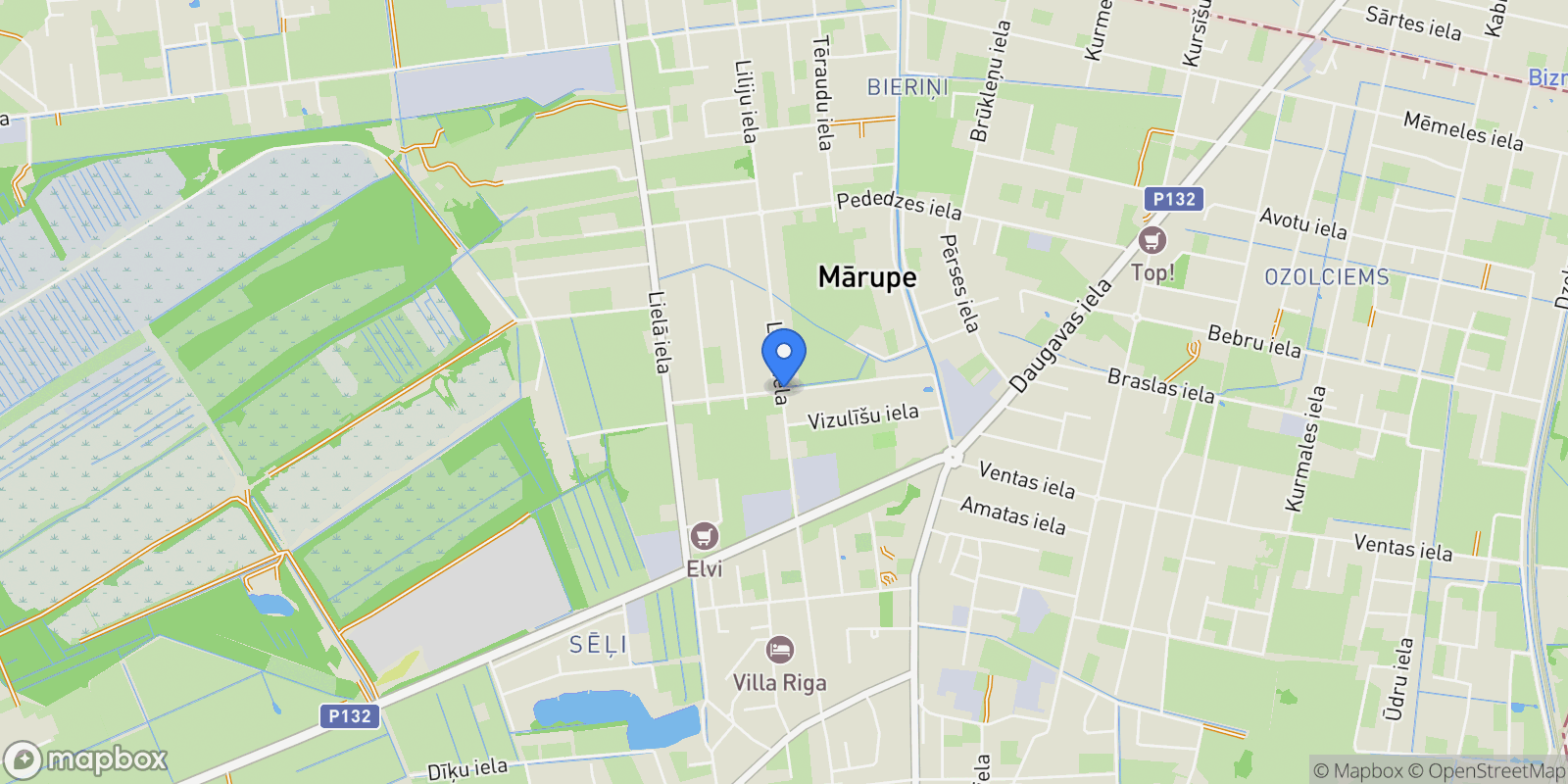 Map showing Pils, Mārupe, Latvia.