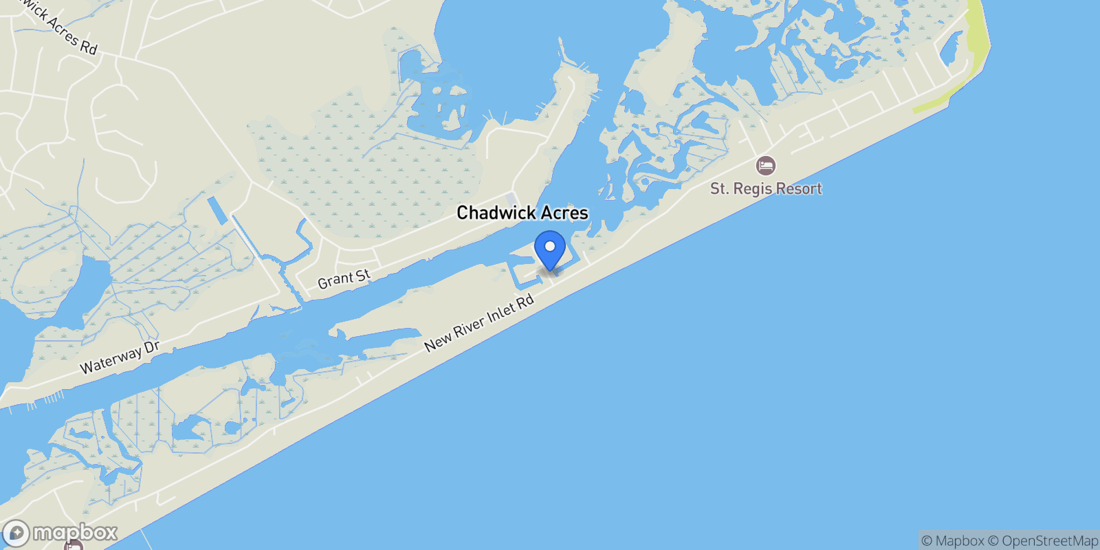 Map showing 304 Marina Way, North Topsail Beach, NC 28460, North Topsail Beach, North Carolina, United States.