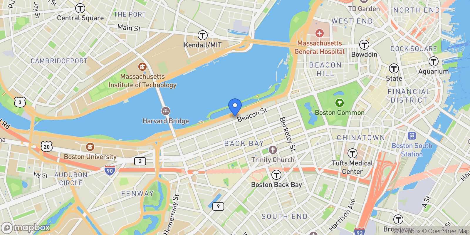 Map showing 274 Beacon Street Unit# 8R, Boston, MA 02116, Boston, Massachusetts, United States.