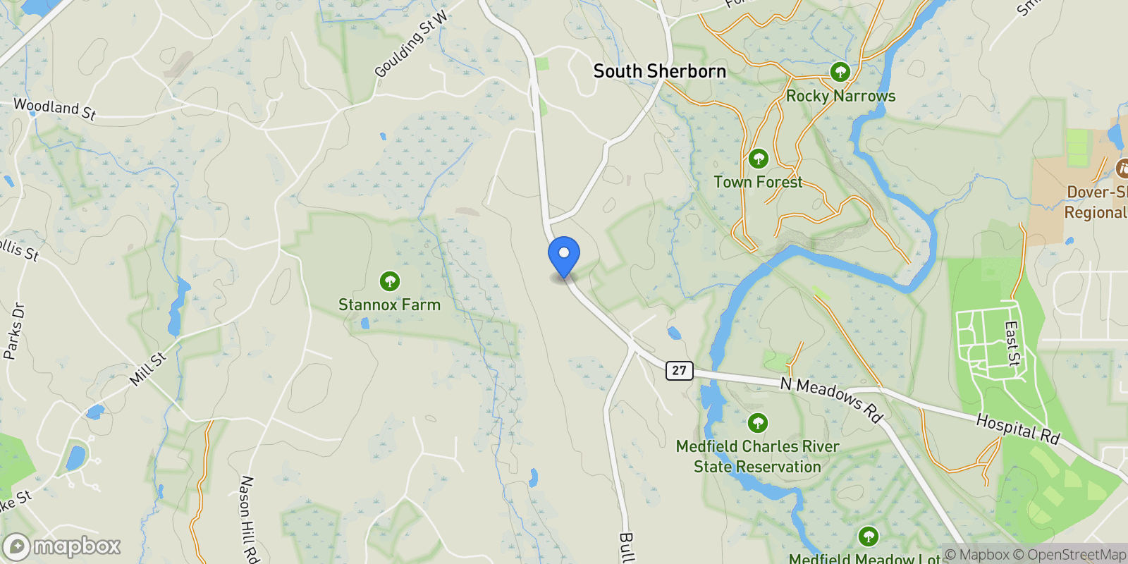 Map showing 220 South Main Street , Sherborn, MA 01770, Sherborn, Massachusetts, United States.