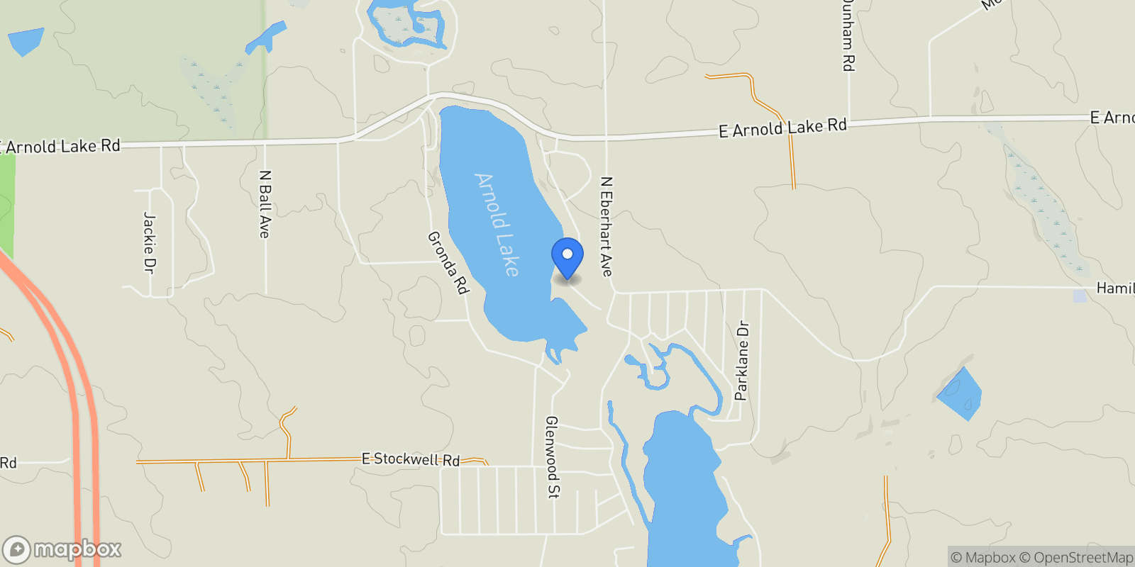 Map showing 5685 Shirley Ann Drive, Harrison, MI 48625, Harrison, Michigan, United States.