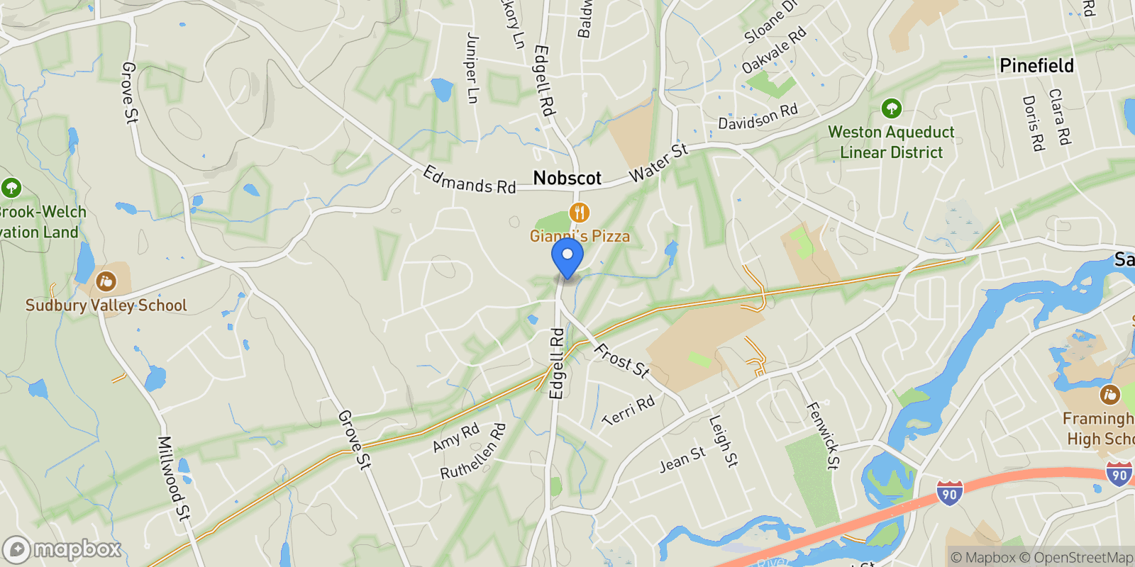Map showing 769  Edgell Rd , Framingham, MA 01701, Framingham, Massachusetts, United States.