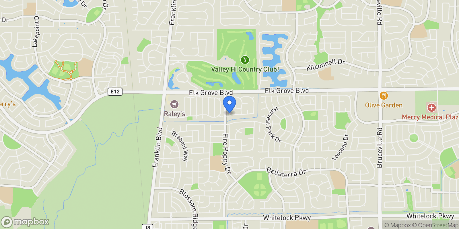 Map showing 9664 Cypress Garden Lane, Elk Grove, CA 95757, Elk Grove, California, United States.
