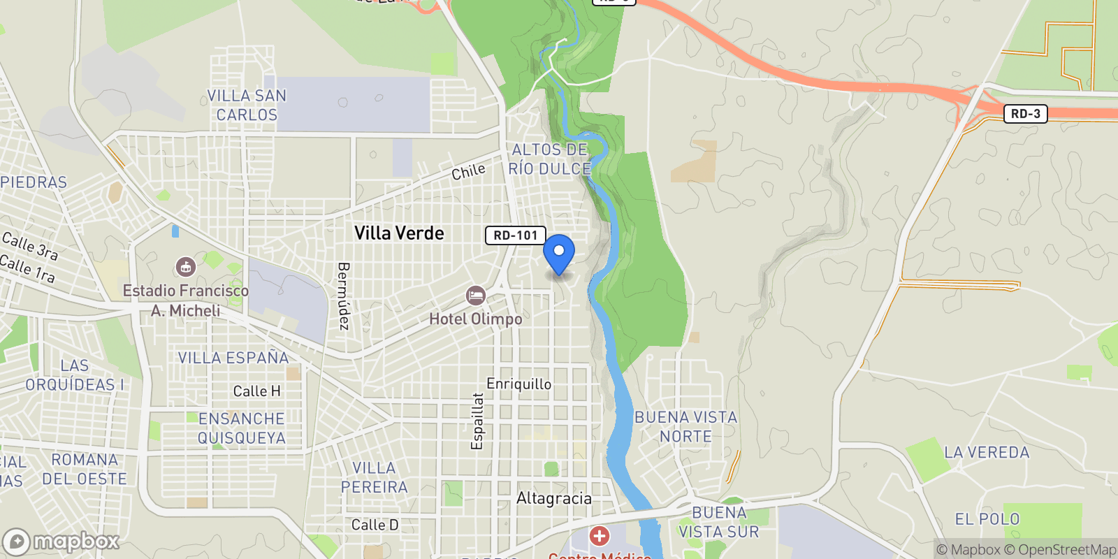 Map showing 3 Los, La Romana, CA, La Romana, CA, United States.