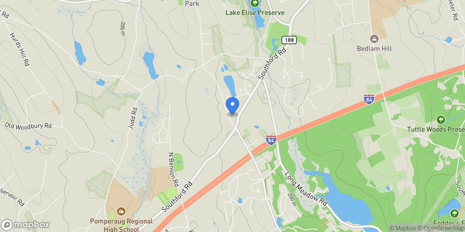 Map showing 22 Somerset Drive, Middlebury, CT 06762, Middlebury, Connecticut, United States.