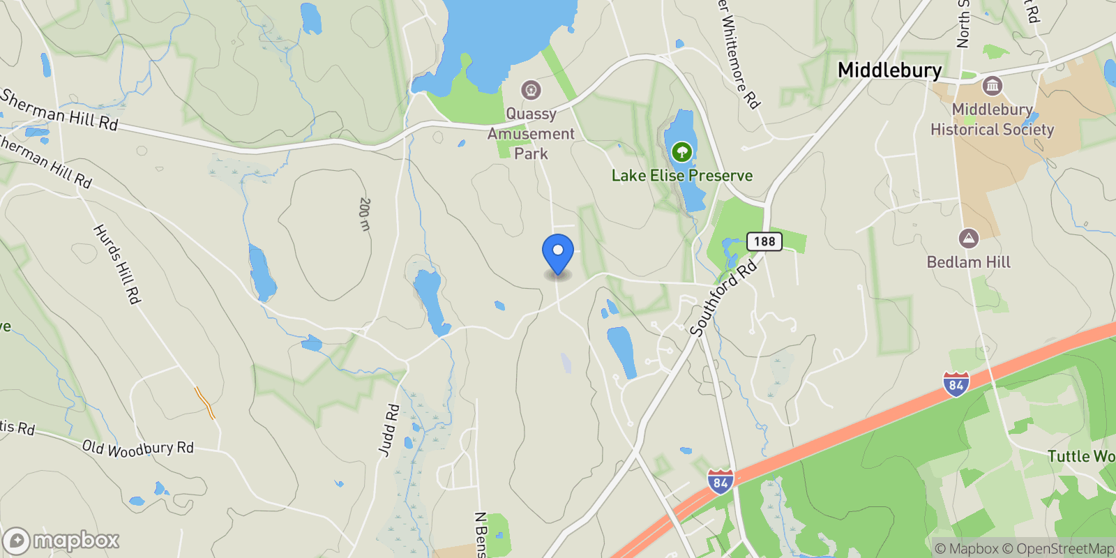 Map showing 294 Christian Road, Middlebury, CT 06762, Middlebury, Connecticut, United States.