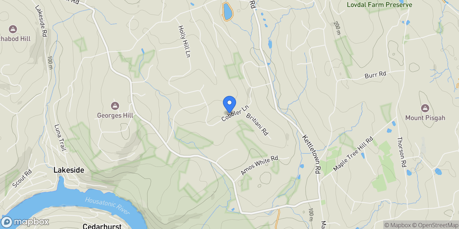 Map showing 114 Cobbler Lane, Southbury, CT 06488, Southbury, Connecticut, United States.