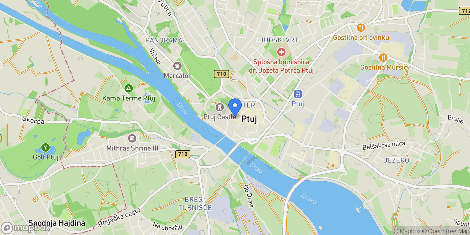 Map showing 2250 Ptuj, Slovenia, Ptuj, Ptuj, Slovenia.