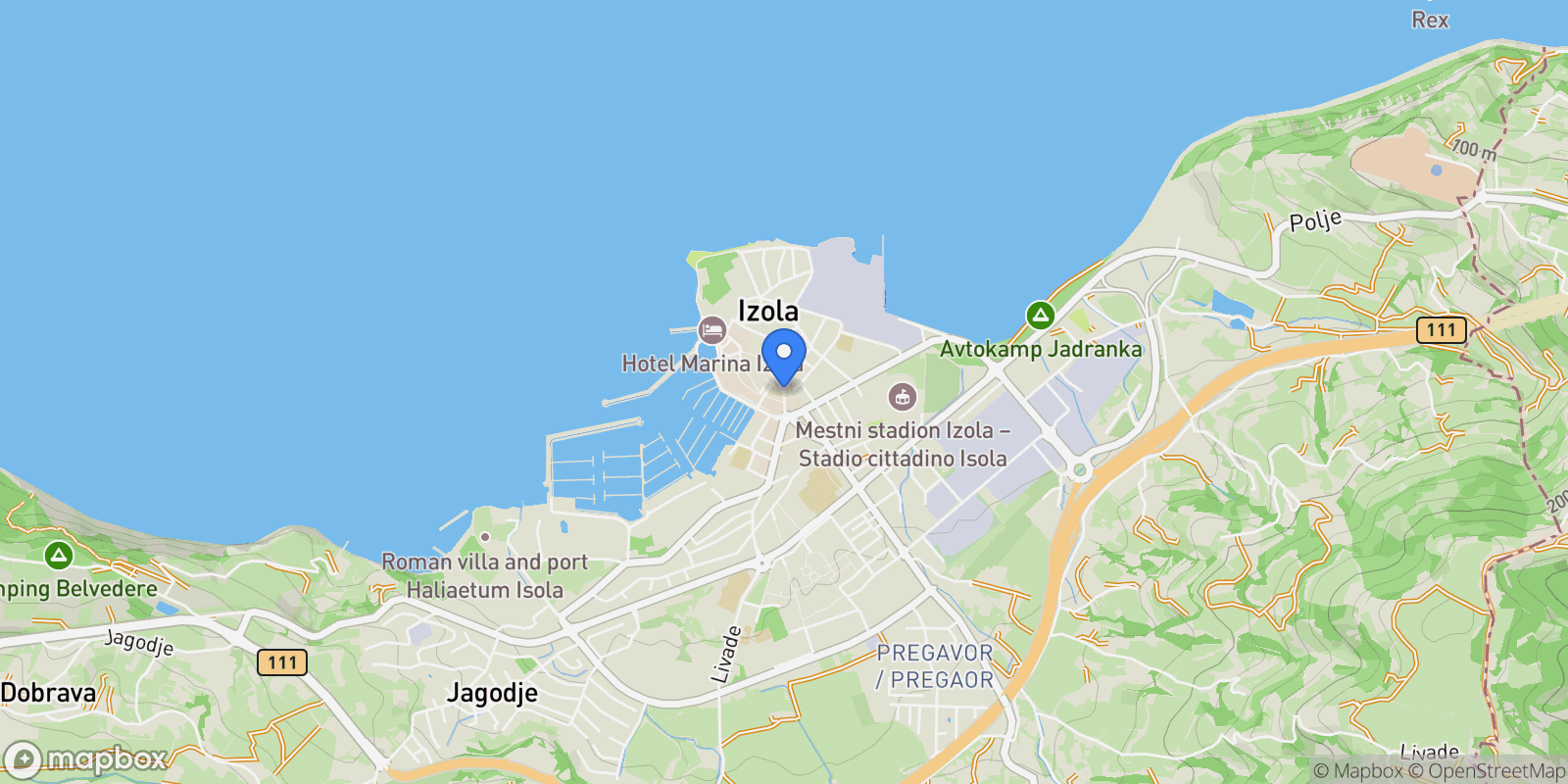 Map showing 6310 Izola, Slovenia, Izola, Izola, Slovenia.