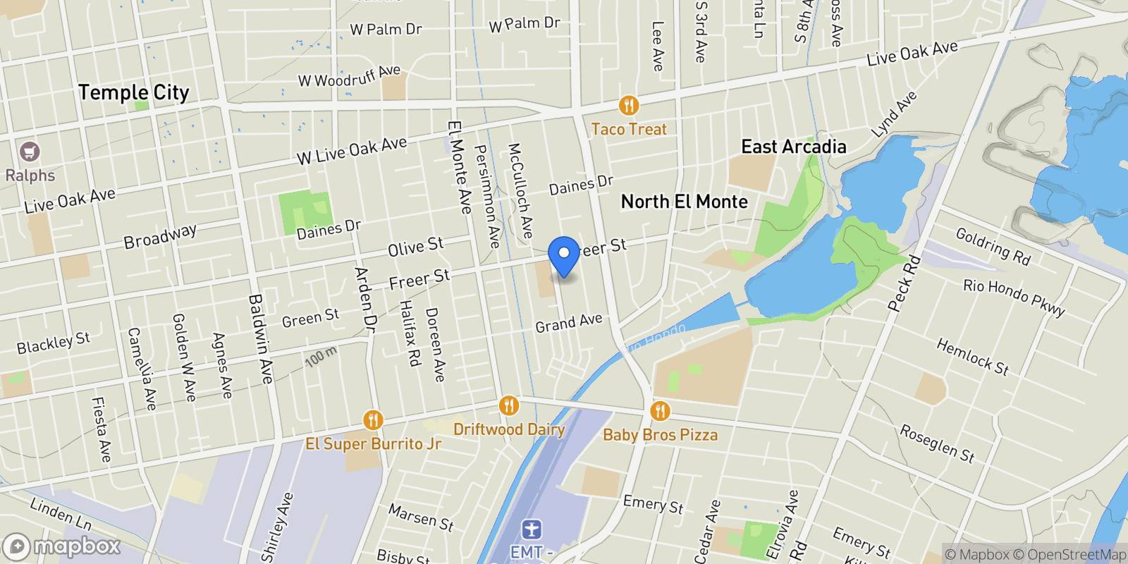 Map showing 5138 Daleview Avenue, Temple City, California, United States.