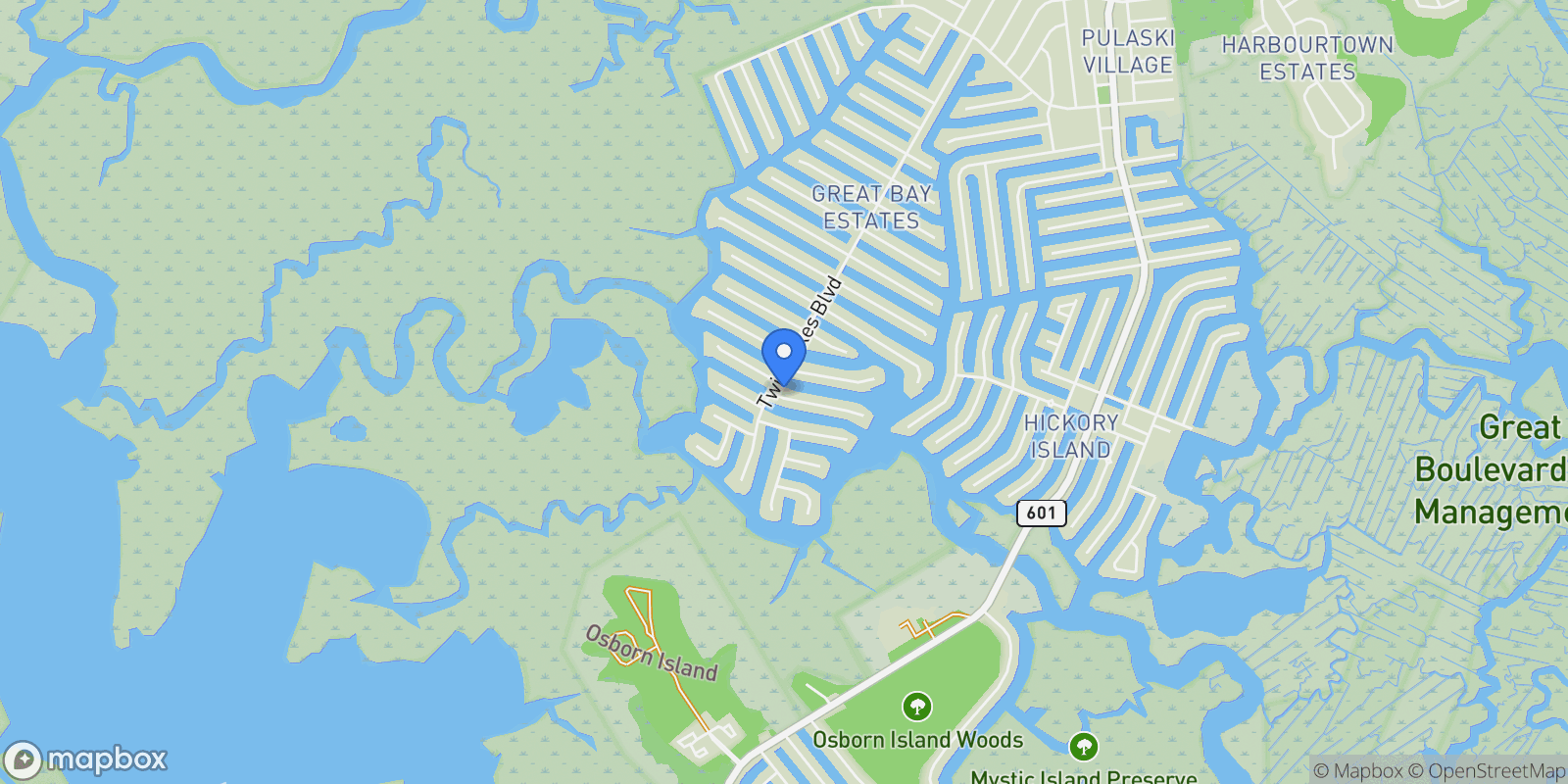 Map showing 103 E Hudson Dr, Little Egg Harbor To, NJ 08087, Little Egg Harbor Township, New Jersey, United States.
