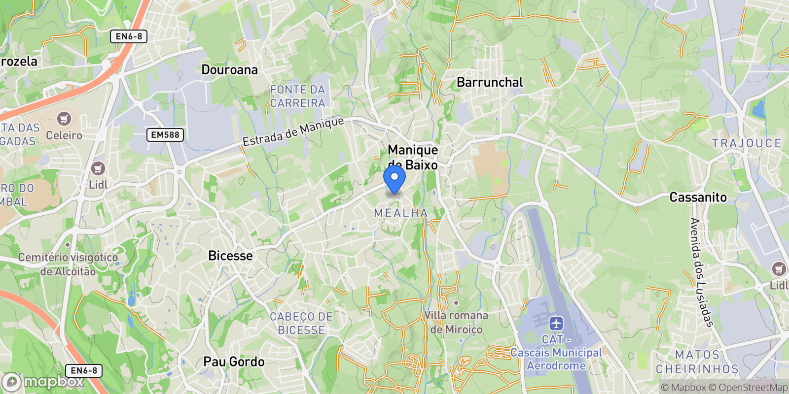 Map showing Alcabideche, Lisbon, Portugal.