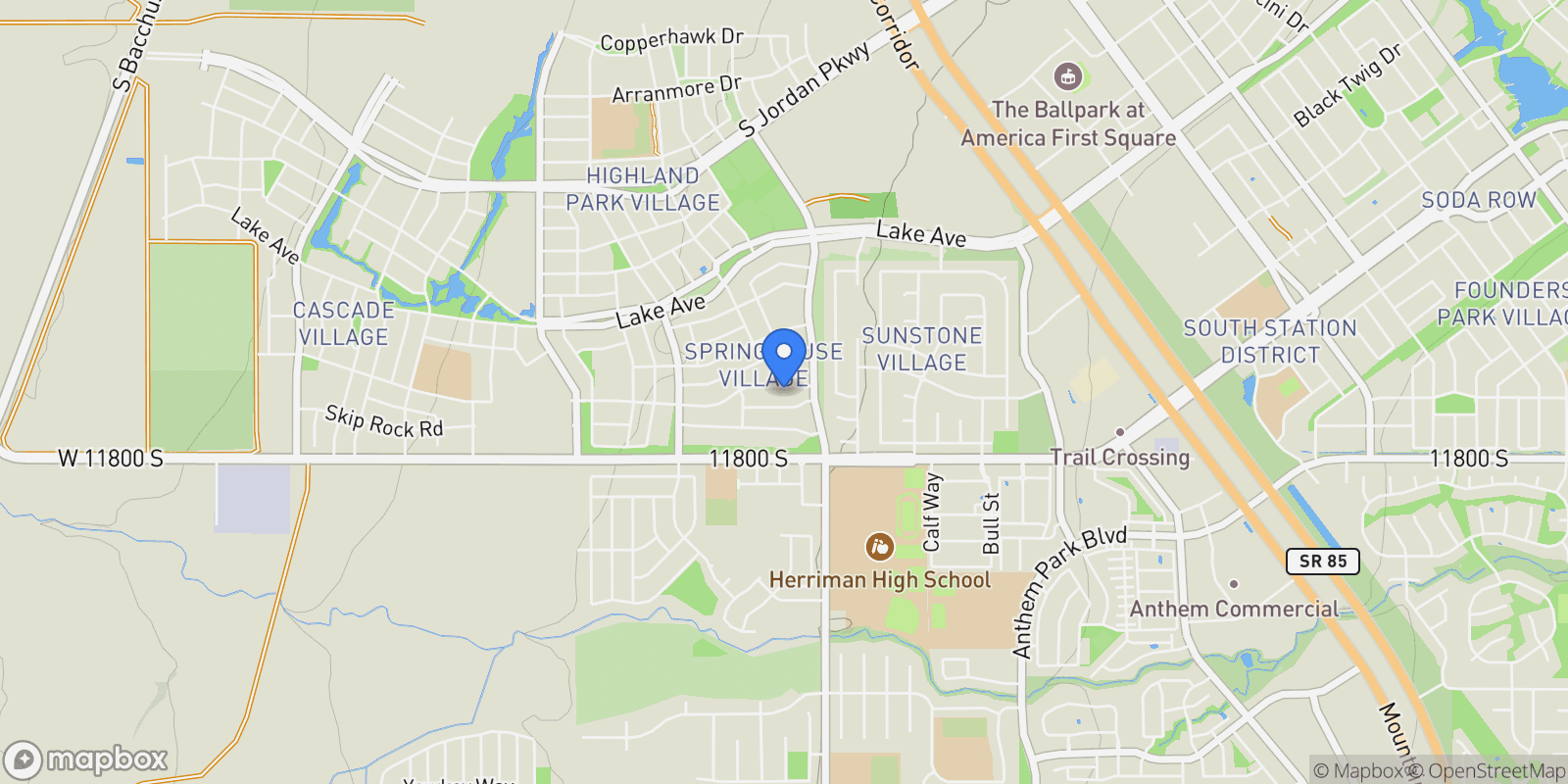 Map showing 6043 W STONE WAY, South Jordan, UT 84009, South Jordan, Utah, United States.