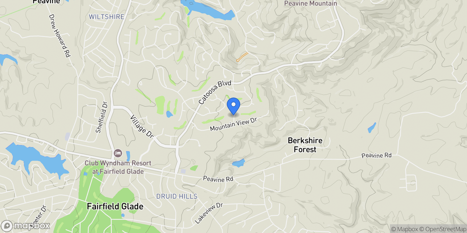 Map showing 152 Stonewood Drive, Crossville, TN 38558, Crossville, Tennessee, United States.