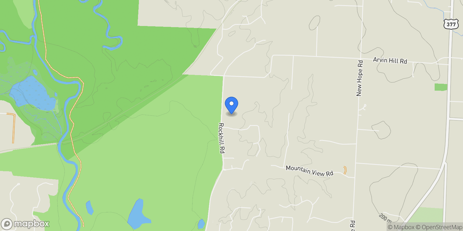 Map showing 5167 Rock Hill Road, Cross Roads, Texas, United States.