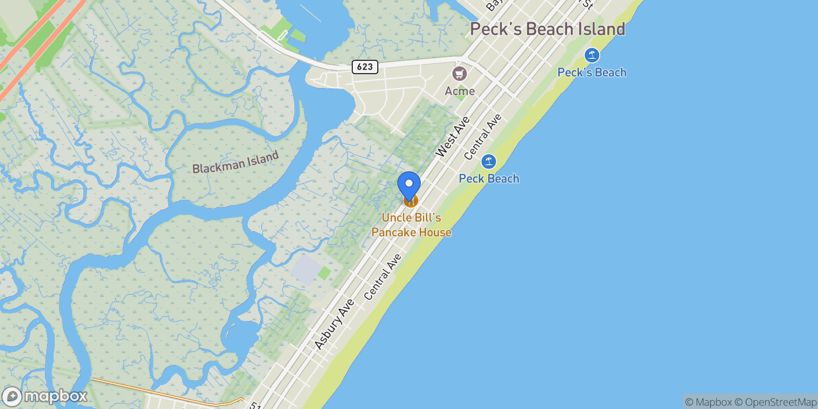 Map showing 4015 West Ave, Ocean City, NJ 08226, Ocean City, New Jersey, United States.