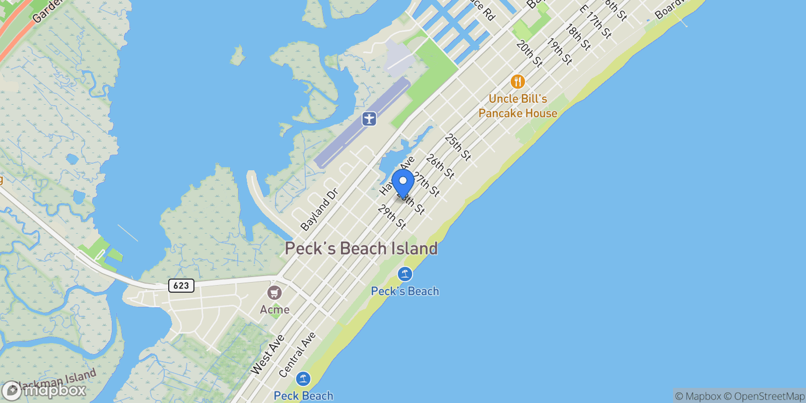 Map showing 2804 Asbury Ave, Ocean City, NJ 08226, Ocean City, New Jersey, United States.