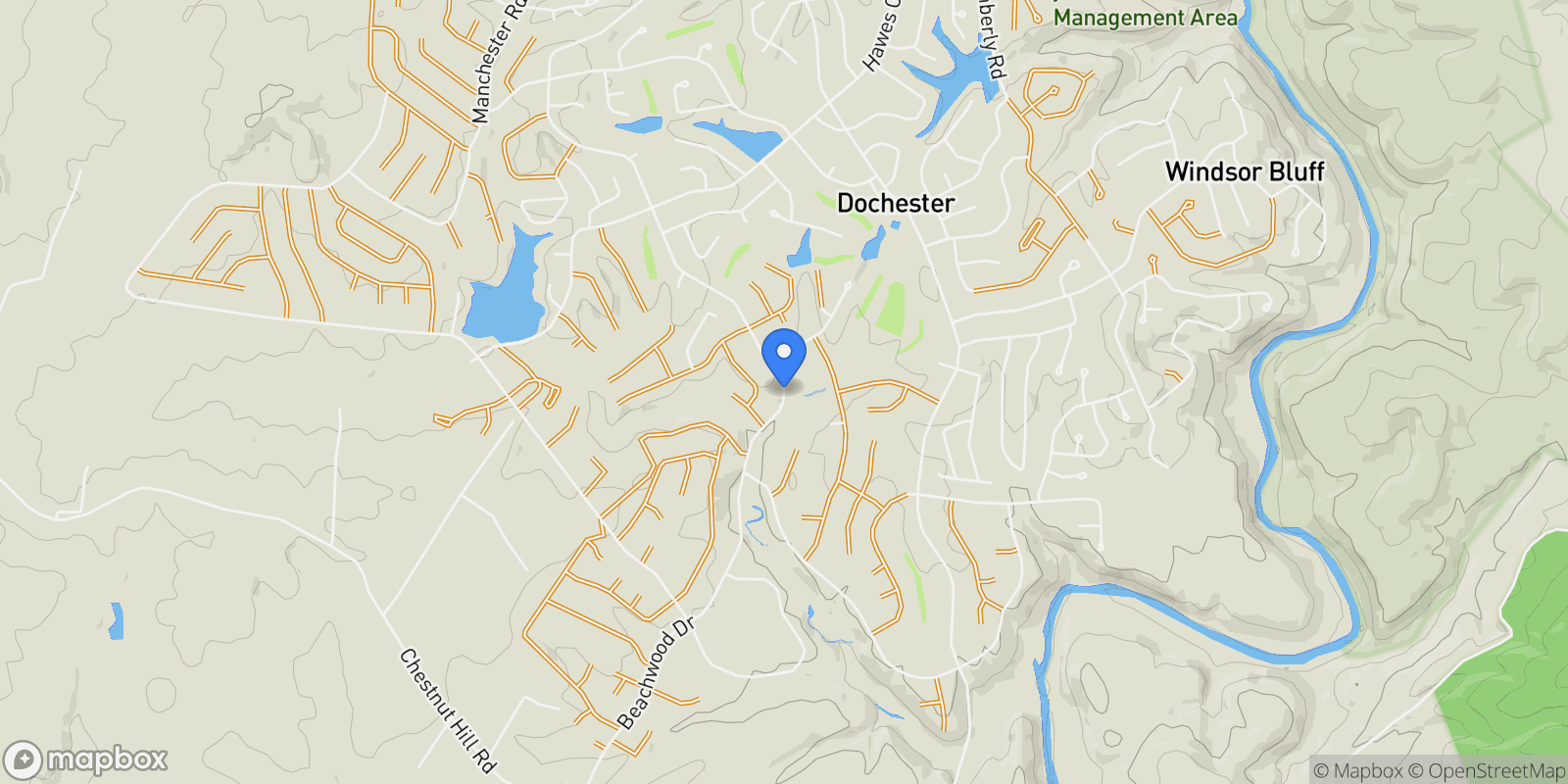 Map showing 414 Beachwood Drive, Crossville, TN 38558, Crossville, Tennessee, United States.