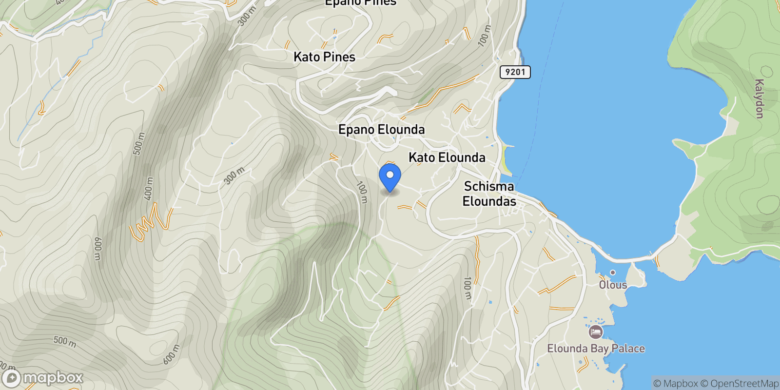 Map showing 7P66+PV6, Agios Nikolaos, Greece, Community of Elounta, Agios Nikolaos Municipal Unit, Greece.