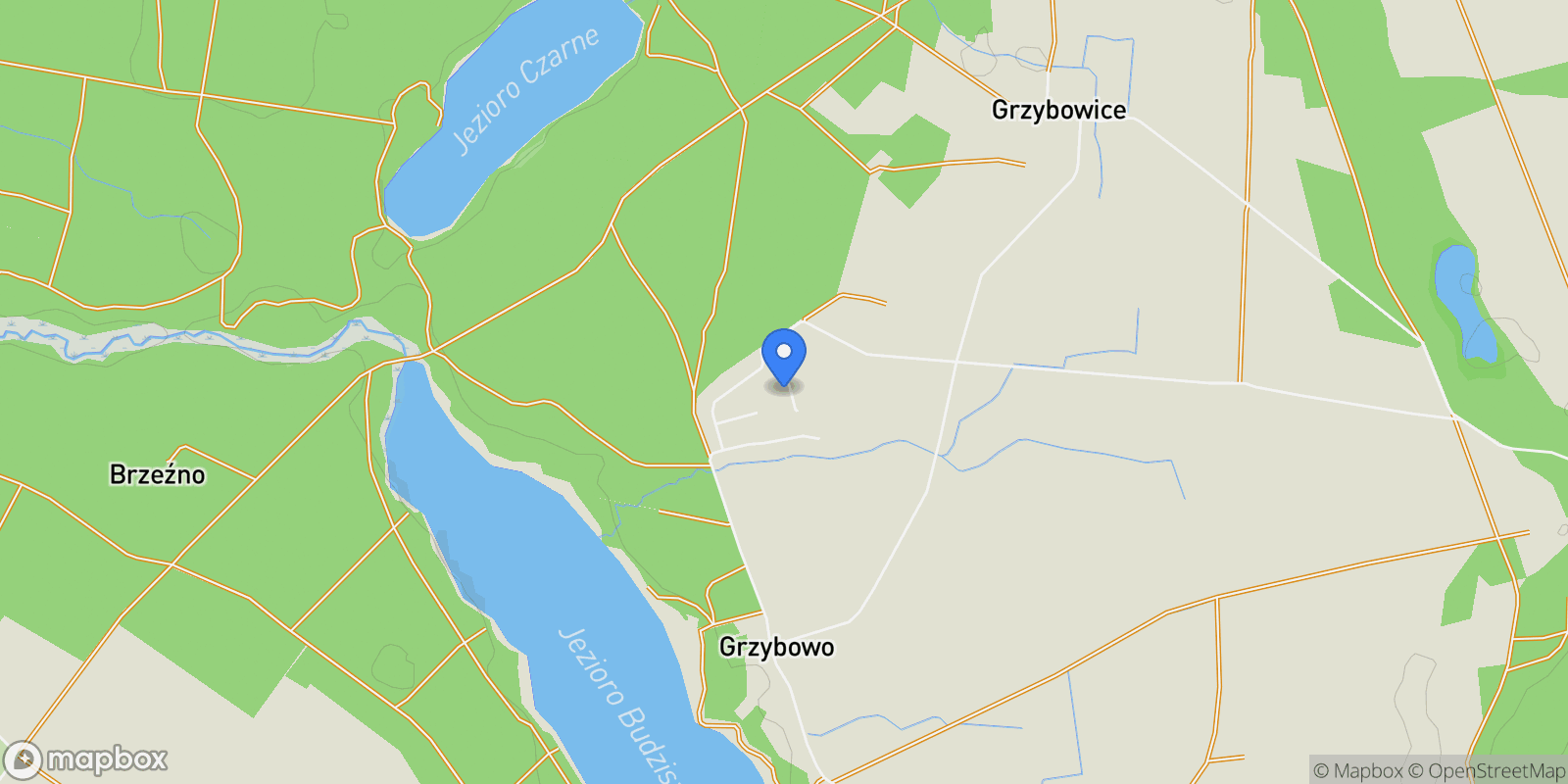 Map showing Grzybowo, Greater Poland Voivodeship, Poland.