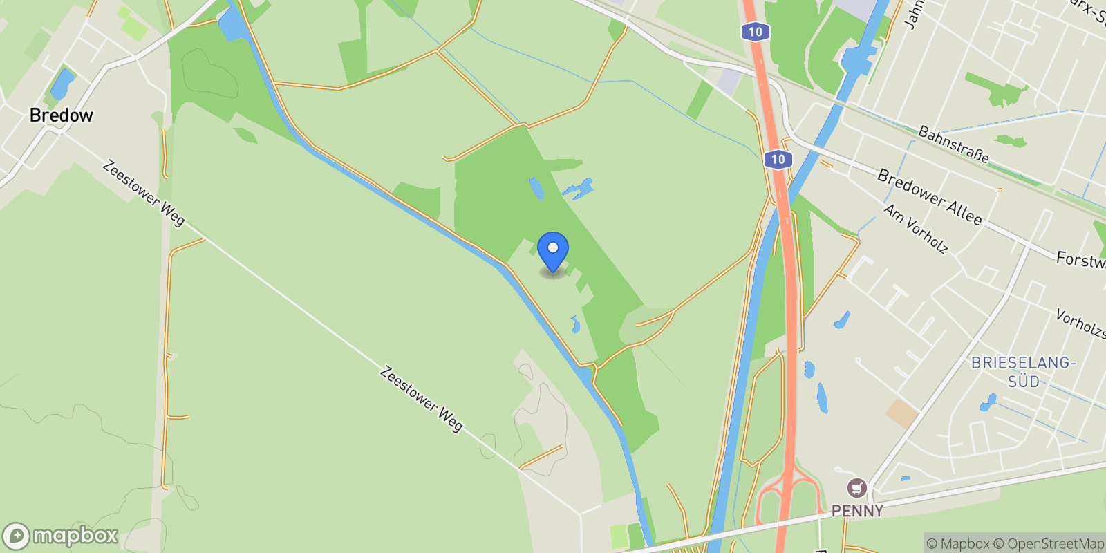 Map showing Brieselang, Brandenburg, Germany.