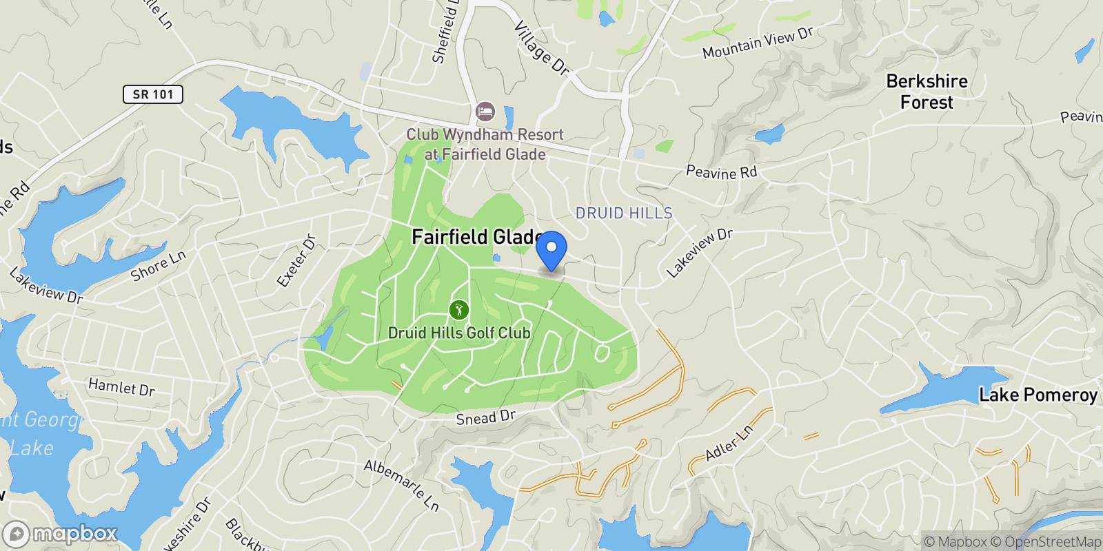 Map showing 456 Lakeview Drive, Crossville, TN 38558, Crossville, Tennessee, United States.