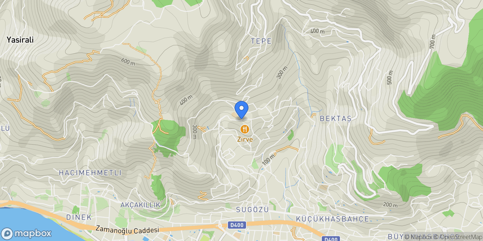 Map showing Tepe Mahallesi, Antalya, Turkey.