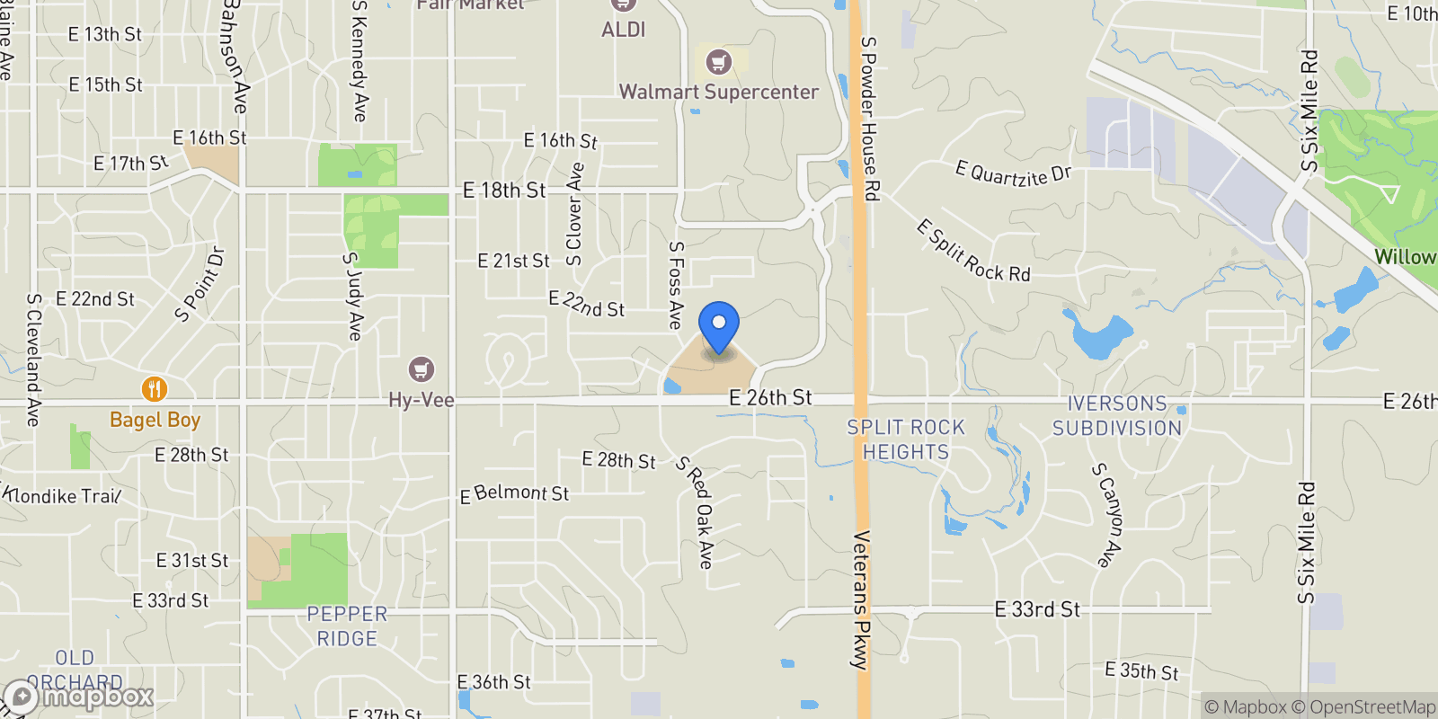 Map showing 8125 E Norway Pine Trl, Sioux Falls, SD 57110, Sioux Falls, South Dakota, United States.