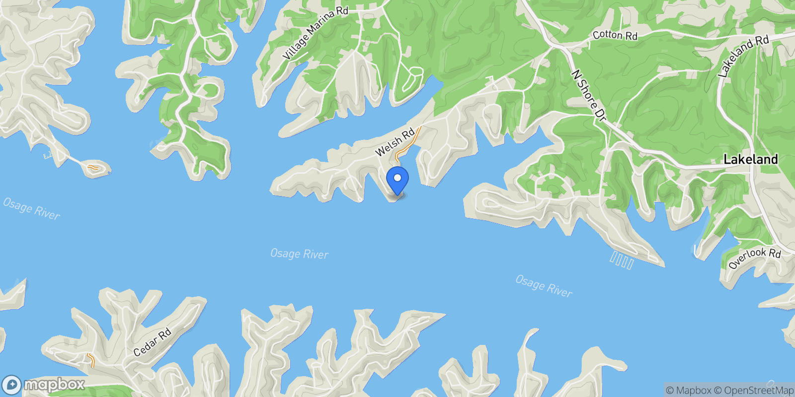 Map showing 33 Knox Point Circle, Lake Ozark, MO 65049, Lake Ozark, Missouri, United States.