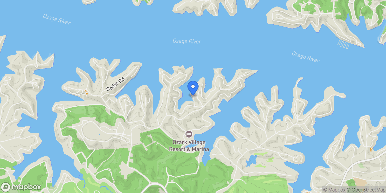 Map showing 77 Sage Drive, Lake Ozark, MO 65049, Lake Ozark, Missouri, United States.