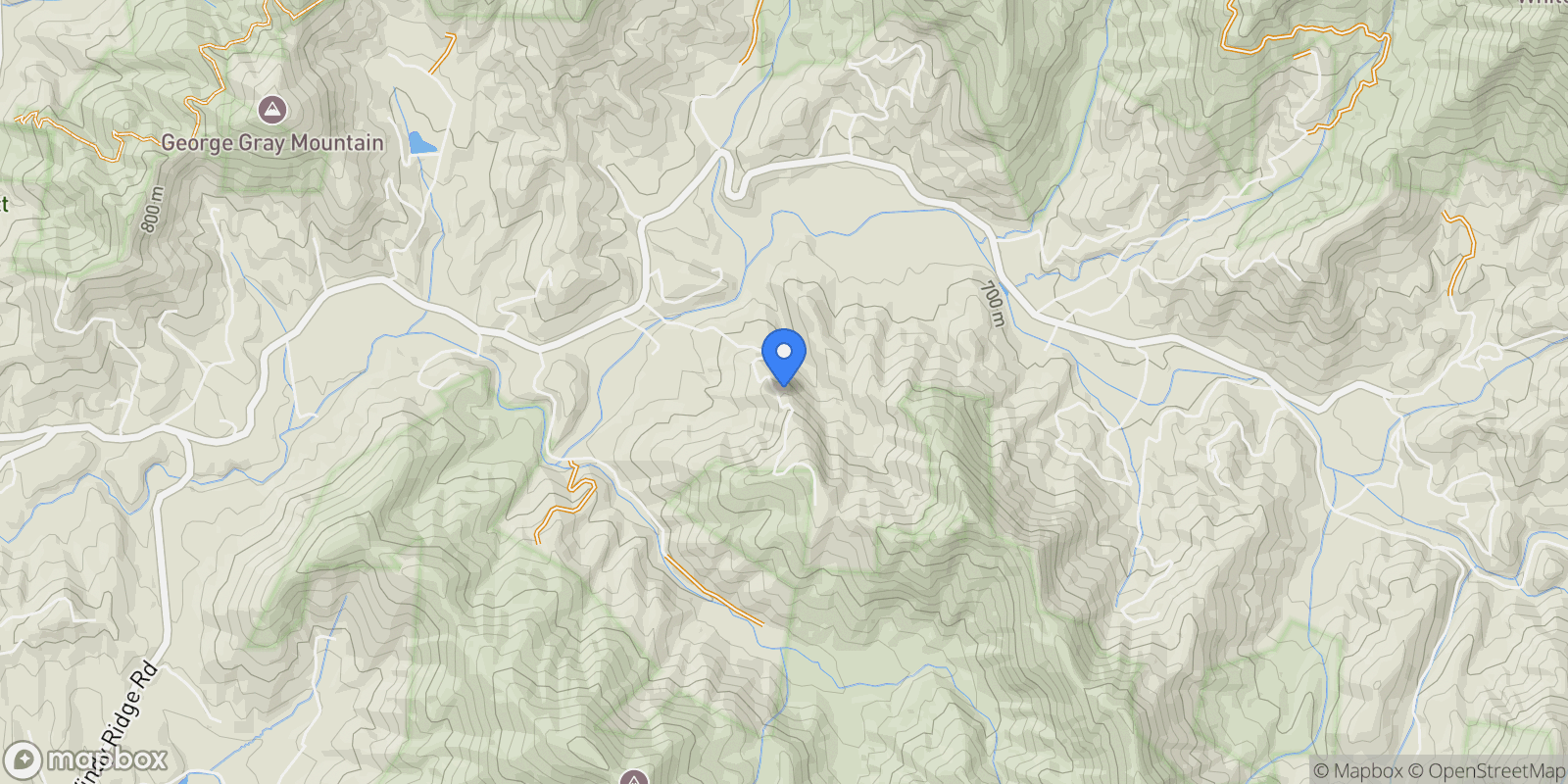 Map showing 542 Tessentee Woods Road, Franklin, North Carolina, United States.