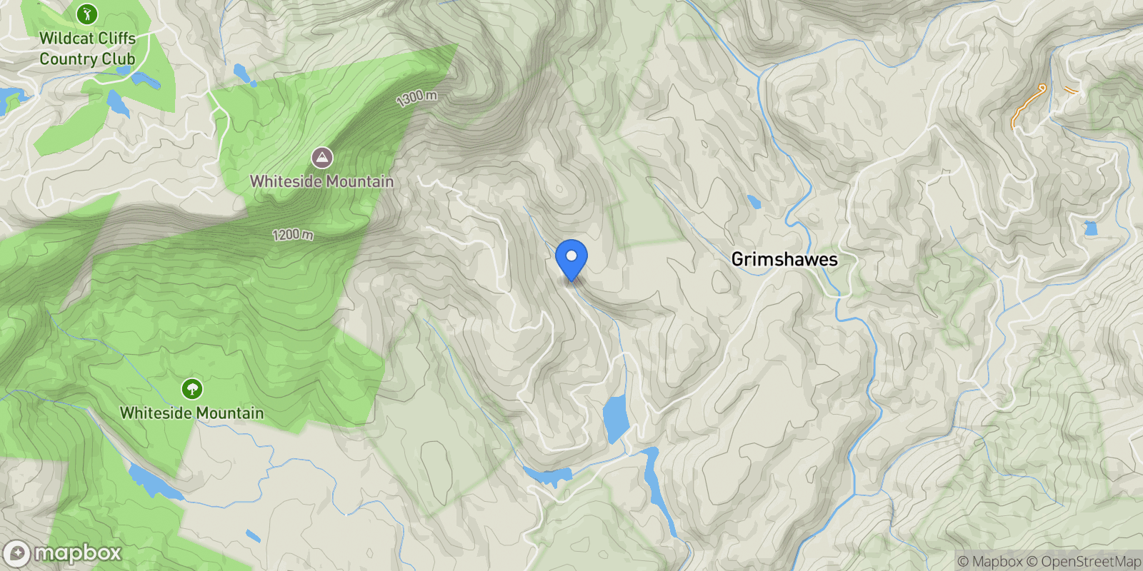 Map showing 326 Trailblazer Lane, Highlands, North Carolina, United States.