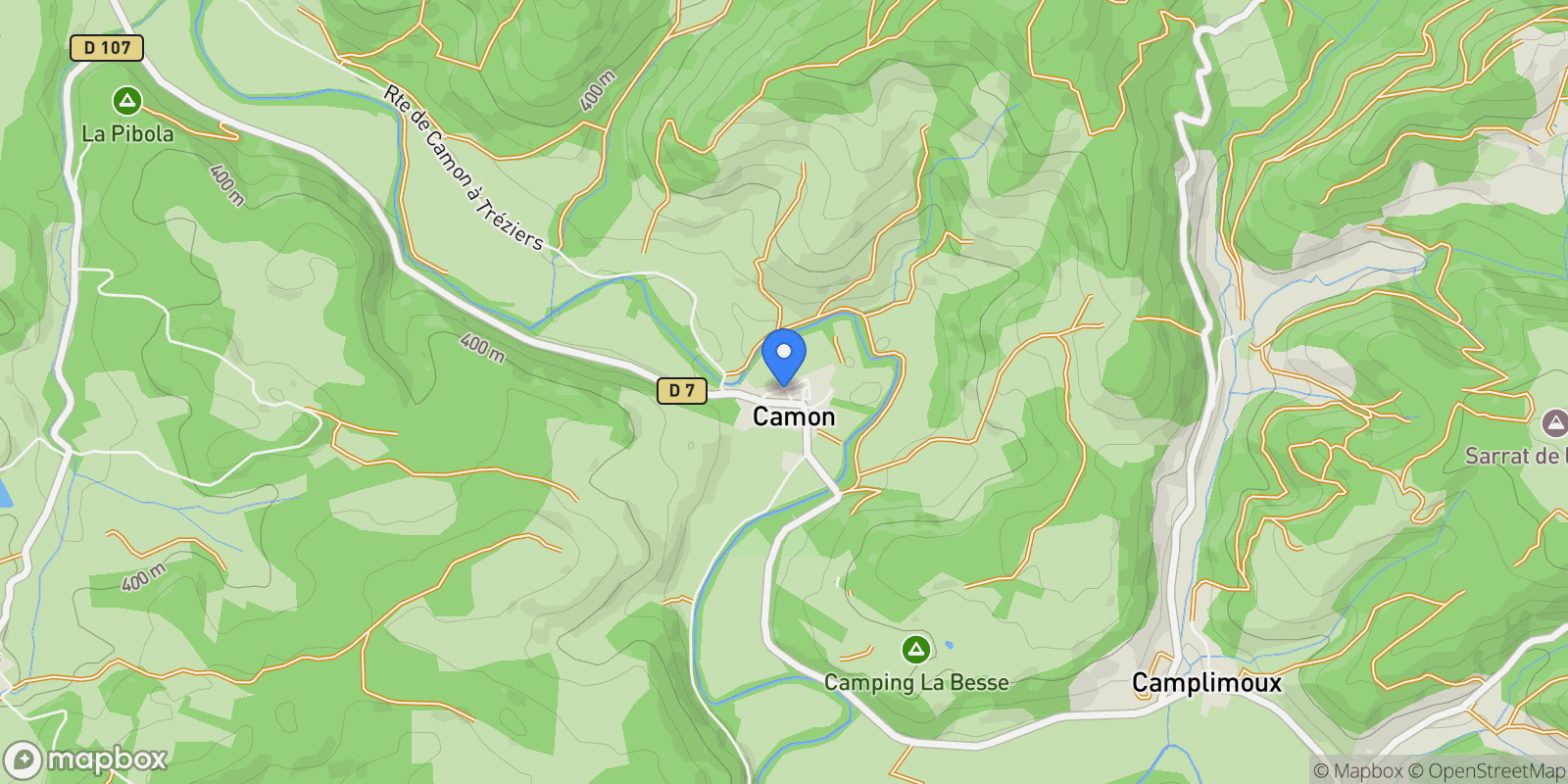 Map showing Camon, Occitanie, France.