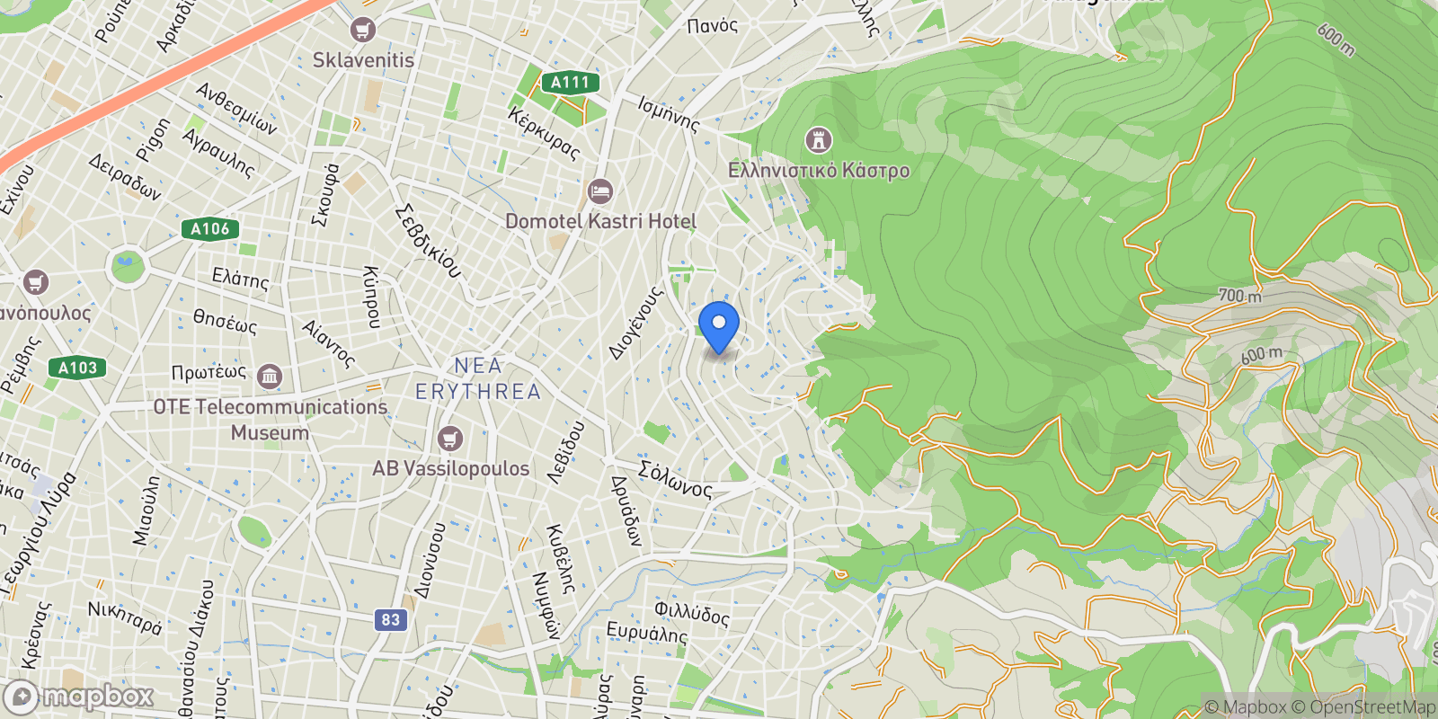 Map showing Kifisia, Attica, Greece.